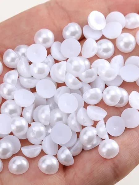 1000 шт.2mm Жемчужины с плоской нижней стороной и полусферической верхней, используются для изготовления чехлов для мобильных телефонов своими руками, украшения одежды и наклеек для маникюра.