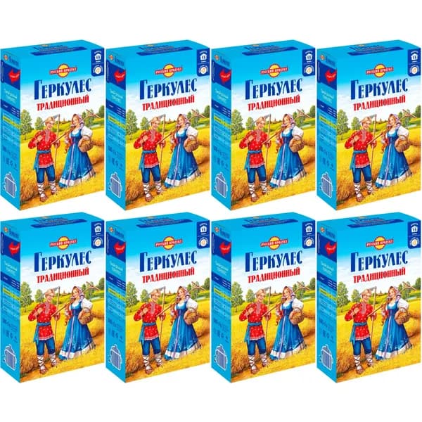 Хлопья Русский Продукт Геркулес традиционный овсяные 500 г, набор: 8 штук