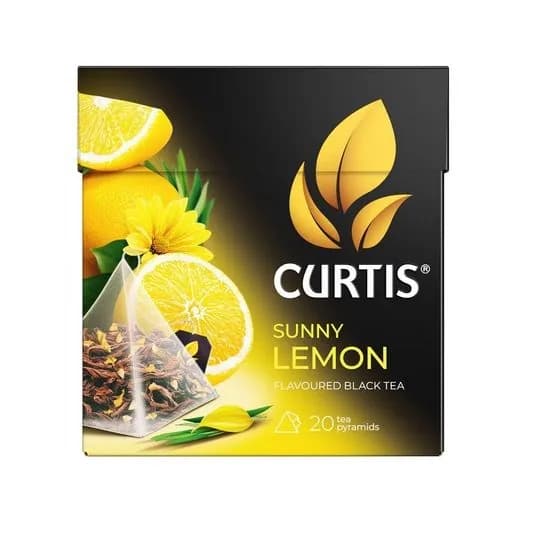 Curtis Чай с пирамидки, Sunny Lemon, 1,7г х 20шт, 34гр