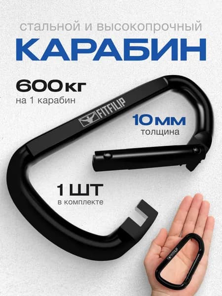 Карабин вспомогательный, длина: 100 мм, 1 шт