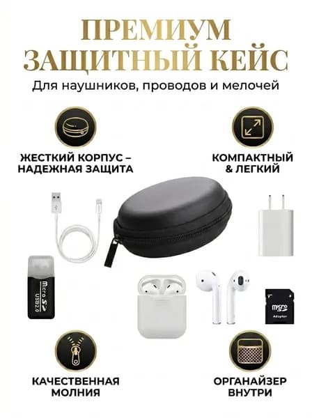 RADIO GA GA Защитный кейс / Чехол для наушников / Чехол для проводных наушников / Чехол органайзер