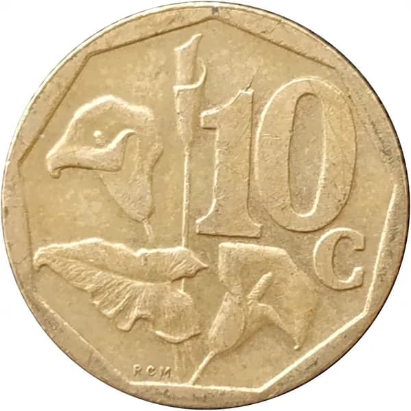 10 центов 1999 ЮАР из оборота