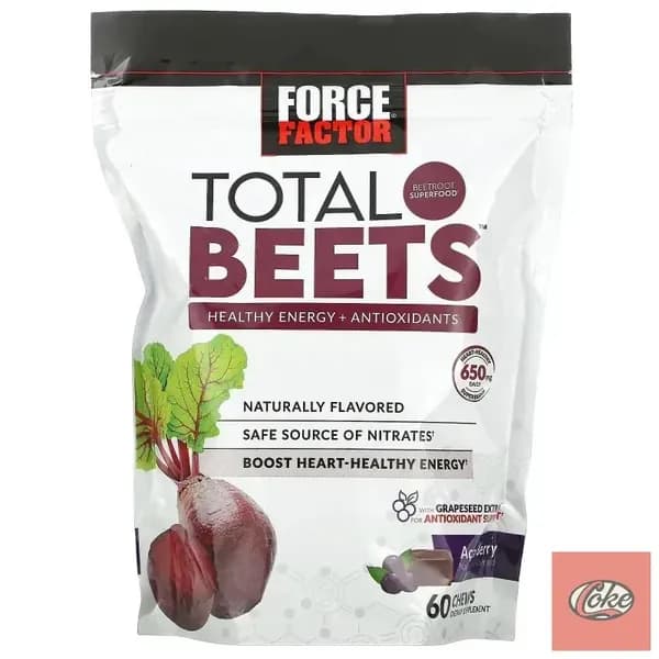 , Total Beets, здоровый источник энергии и антиоксидантов, свекла и ягоды асаи, 60 жевательных таблеток