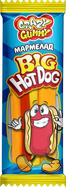 Мармелад Канди клаб Crazy Gummy Hot Dog, 18г