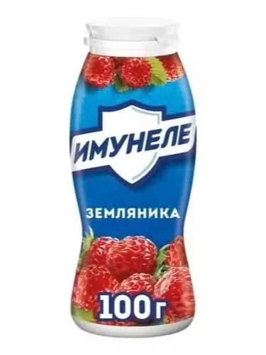 Напиток кисломолочный Имунеле земляника 1,2% охлажденный 100 г