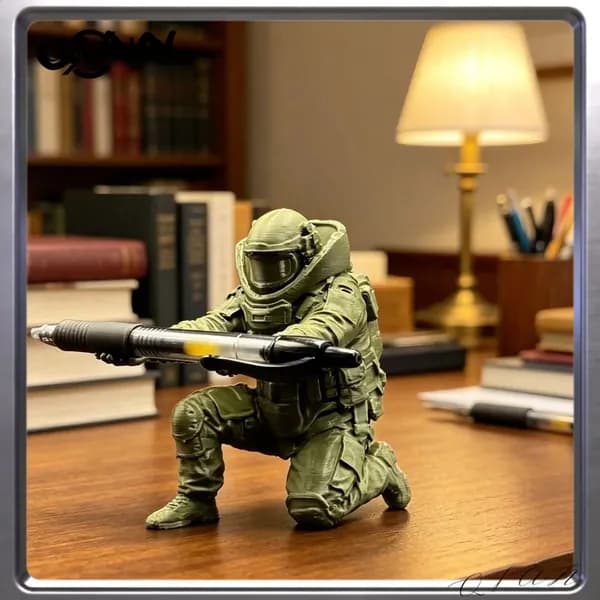 Подставка для ручек Солдат из 3Dпечати, качественный декор для стола в подарок мужчине