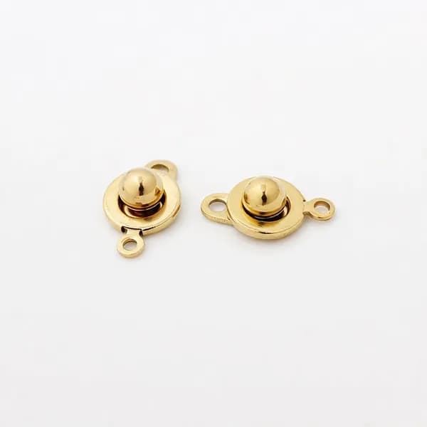 Застежка для ожерелья из титановой стали, круглый карабин 18K для бижутерии, надежная фурнитура для изготовления украшений и бус