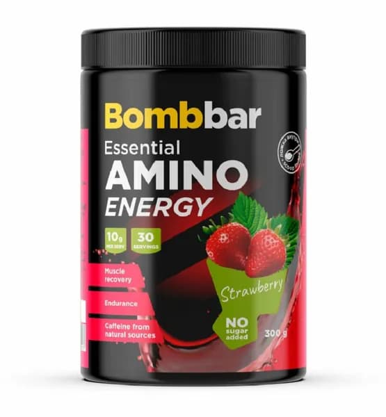 Предтренировочный комплекс Bombbar Essential Amino Energy 300гр., со вкусом клубники