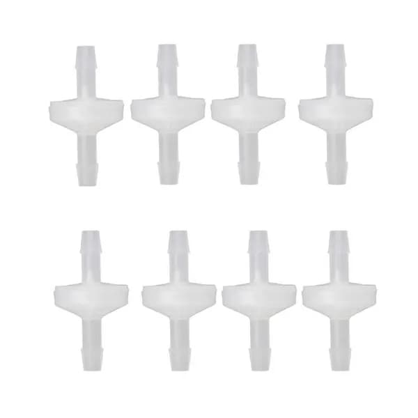 Обратный клапан PVDF 1/4" (6 мм) для топлива, газа, жидкости и воздуха, комплект 8 шт.