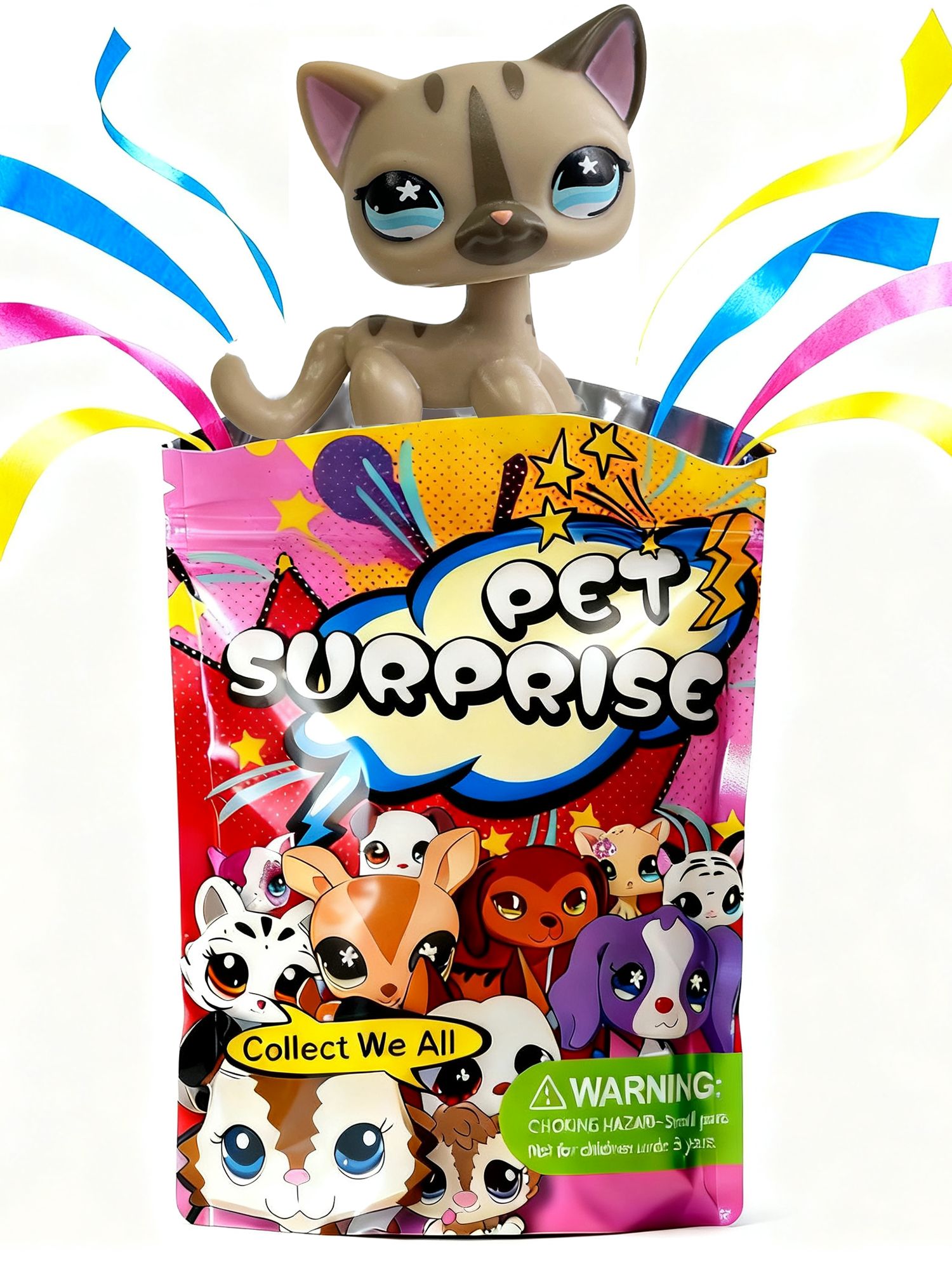 Pet Shop #468,лпс игрушки,Короткошерстная кошка,подарок для девочки(С упаковочным пакетом)