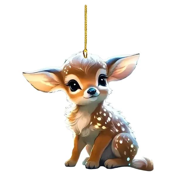 Елочная игрушка Животные коричневый 1 шт.