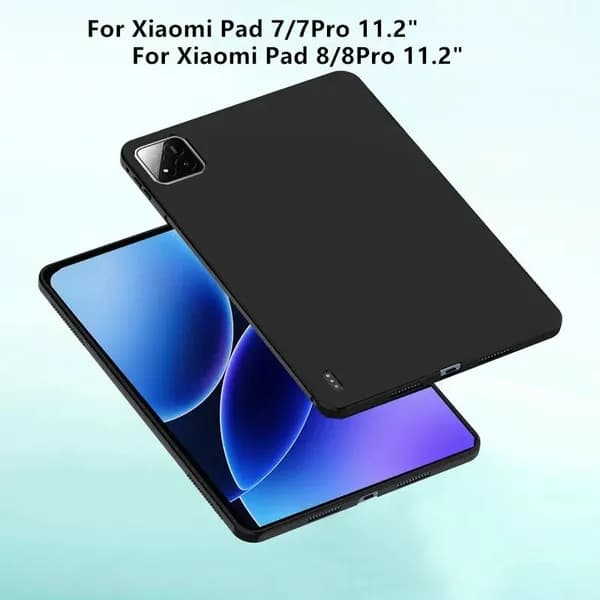 чехол для Xiaomi Pad 7 11.2", Mi Pad 7 Pro 11.2 дюйма, Mi Pad 8/8 Pro 11.2 дюйма с антиударным аэроамбушюром, силиконовая мягкая ТПУ-оболочка для планшетов-Чёрный