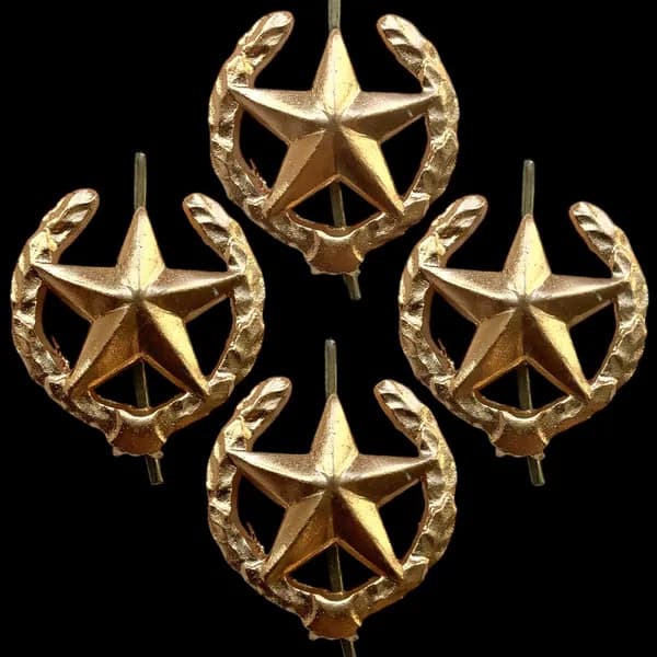 Петличные эмблемы Общевойсковые, золотистые, 4 штуки (набор)