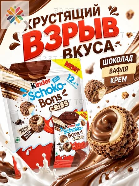 Киндер Хрустящие шары 12,2 г 12 шт.