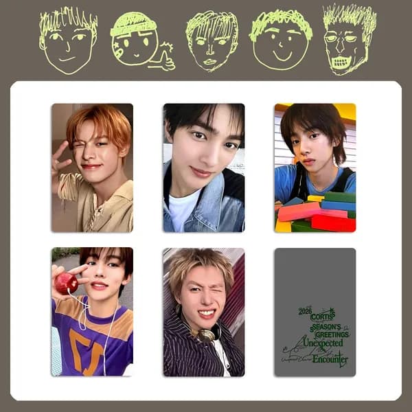 Карточки CORTIS k-pop карточки коллекционные SEASON'S GREETINGS Фотокарточки 54 * 86 мм 5 шт.