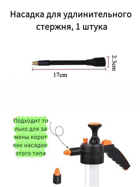 Набор насадок для опрыскивателя рычажный дальность 2 м спринклерный 1 шт
