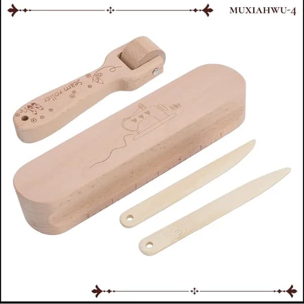 Beech Wood Seam Roller, высококачественный инструмент для сглаживания швов, для швейных работ и декора