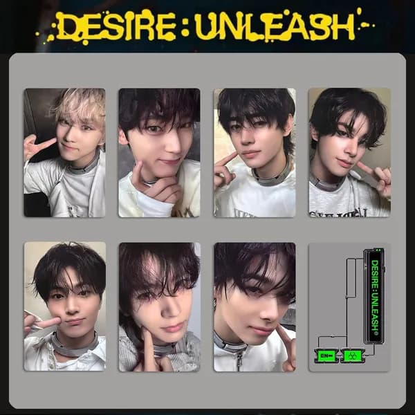 Enhypen Карточки DESIRE UNLEASH K-Pop карточки коллекционные 5.4*8.6cm 7 шт