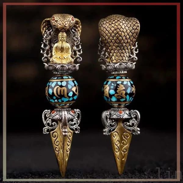 Винтажная подвеска с пестиком Сакьямуни Ваджра