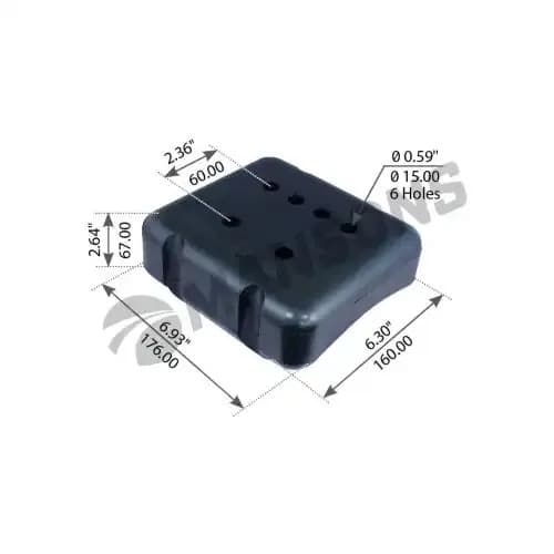 Подушка опоры седла (р) 160x175x64 верхняя 1x jost jsk 37 c/cz/cw mgsp6 mansons
