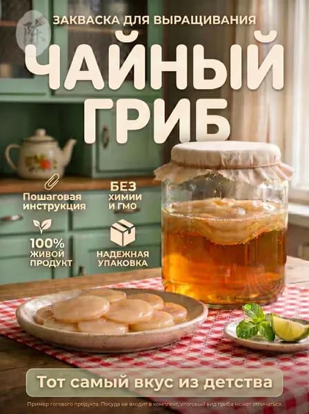 Чайный гриб, закваска для выращивания чайного гриба