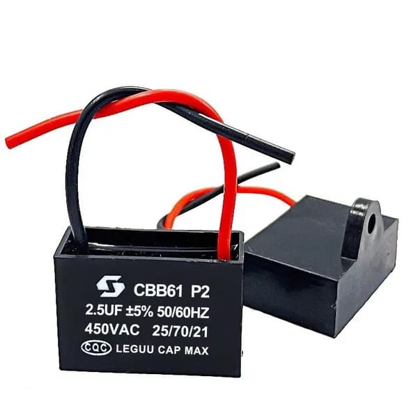 1 шт. Конденсатор пусковой CBB-61 2.5UF 450V гибкие выводы