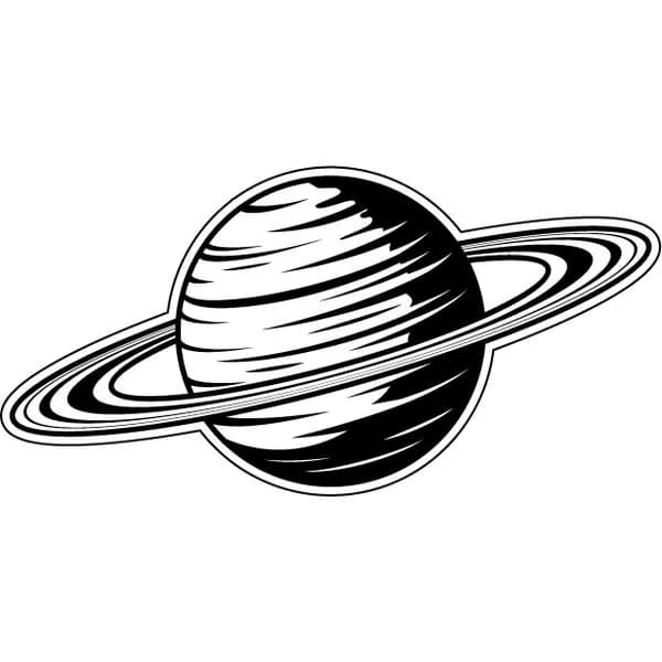 Наклейка Сатурн 15х7 см
