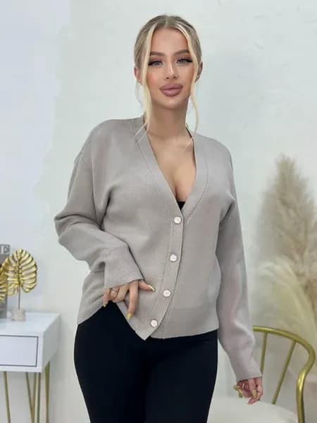 Кардиган вязаный укороченный кофта на пуговицах