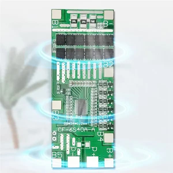 6S 24V 40A 18650 Li-Ion Плата защиты аккумулятора PCB с Баланс Солнечное освещение для скутера Ebike