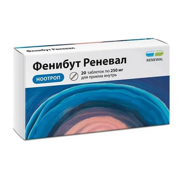 Фенибут Реневал, таблетки 250 мг, 20 шт.