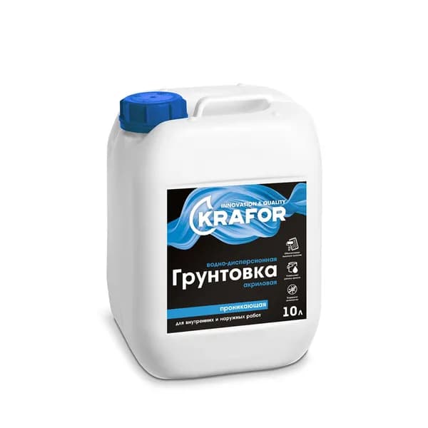 Грунтовка проник. Универс. 10 л KRAFOR (синяя этик.)