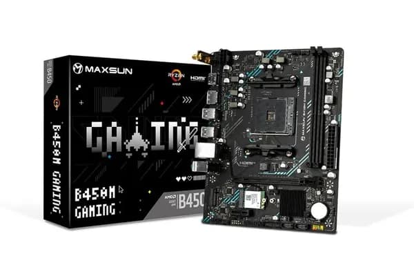 Материнская плата MAXSUN Micro-ATX, 2*DDR4, AM4, AMD B450, MS-B450M GAMING WIFI