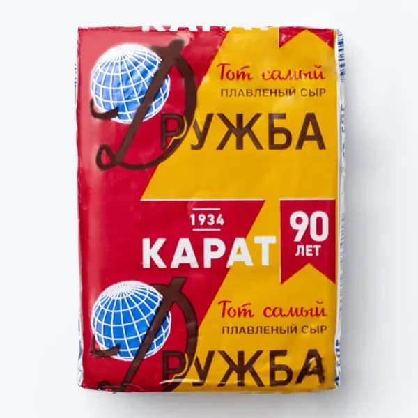 Сыр плавленый 45% 90 г, Карат Дружба