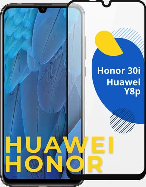 Защитное 3D стекло для Huawei Y8P и Honor 30i / Хуавей У8Р и Хонор 30 Ай