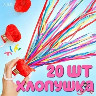 Серпантин Звёзды 7 см разноцветный 20 шт