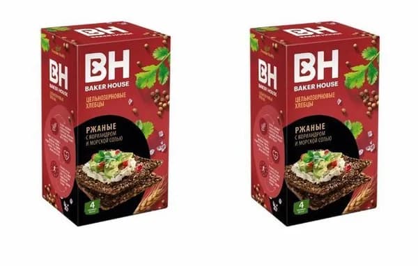 Премиальные ржаные хлебцы с кориандром, 180 г, 2 упаковки