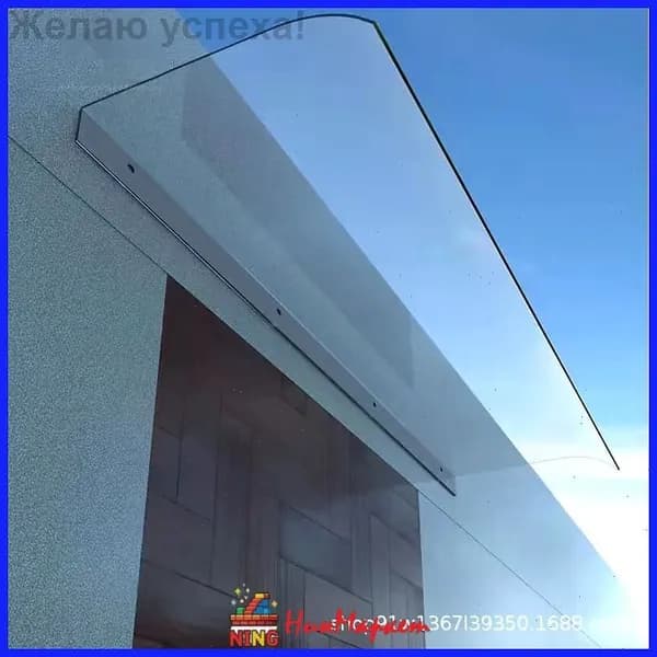 Прозрачный навес без опор для окон и балконов, поликарбонатная панель 400*1000мм