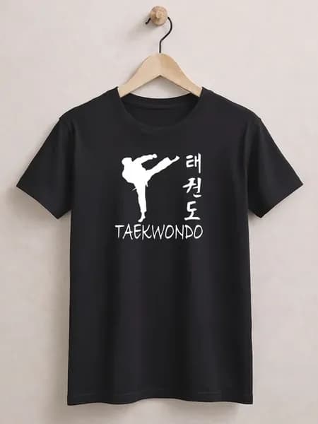 Футболка с надписью taekwondo тхэевондо