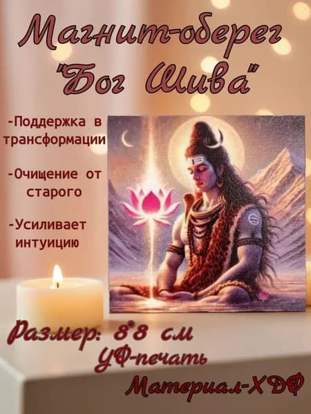 Шива, магнит-оберег на металлическую