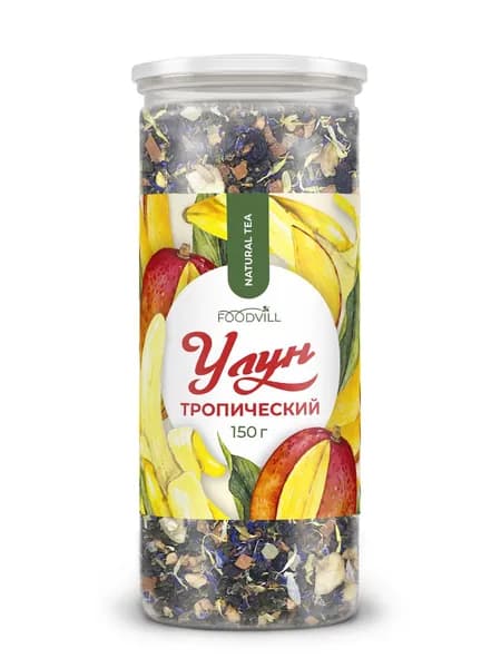Чай зеленый ТРОПИЧЕСКИЙ улун 150 гр, чай заварной, китайский листовой, FOODVILL
