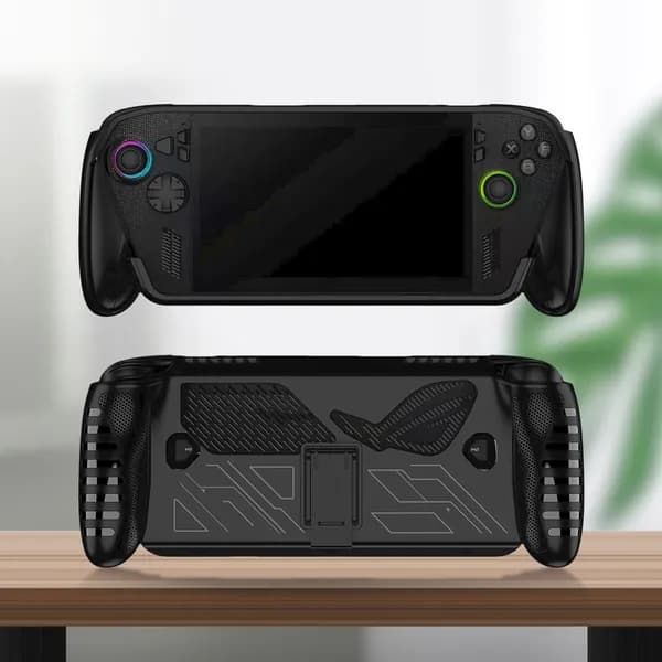Чехол для ROG XBOX ALLY X из ТПУ, чёрный, с треугольной подставкой