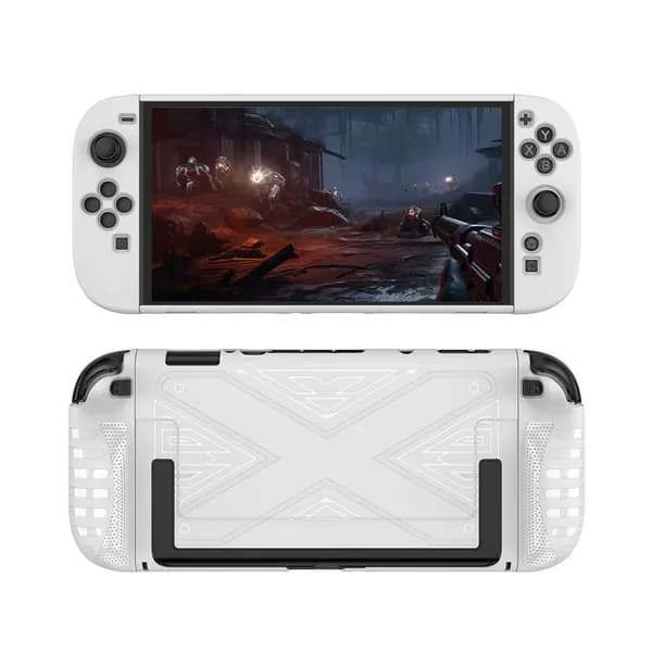 Чехол для Nintendo Switch 2 из ТПУ и поликарбоната, белый, с точной посадкой и антискользящей текстурой
