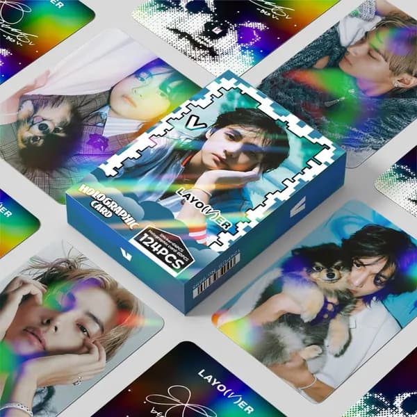 KPOP 124pcs/Box BTS SOLO V голографические фотокарточки Layover KPOP лазерные LOMO карты