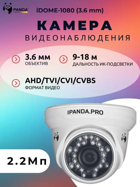 Камера видеонаблюдения для подъезда iDOME-1080 (3.6 mm)