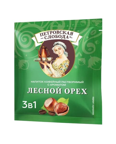 Кофейный напиток растворимый Петровская Слобода Лесной орех 3 в 1, 25*18 г 5001085