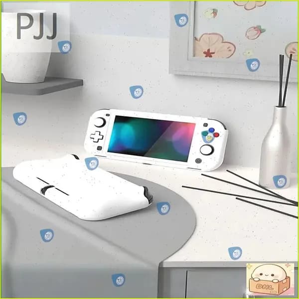 PlayVital ZealProtect чехол для Nintendo Switch Lite, эргономичный жёсткий корпус с плёнкой и накладками, Белый
