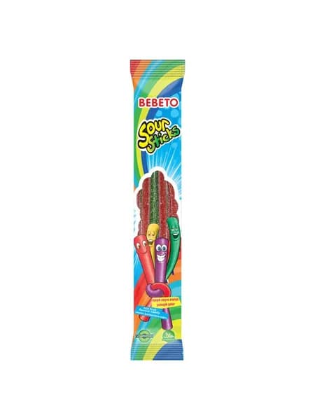 Мармелад жевательный Bebeto Sour Sticks Тутти-фрутти, 30г x 1 шт