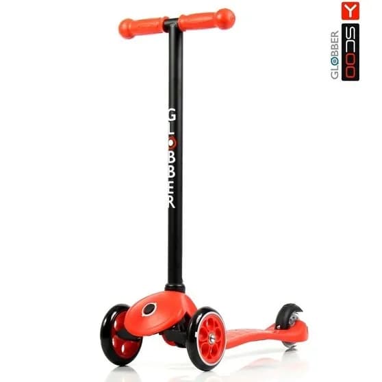 Самокат Y-SCOO RT GLOBBER My free FIXED red с блокировкой колес,руль одно положение,не подъемный