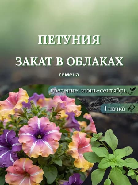 Петуния Закат в облаках, семена, 10 шт.