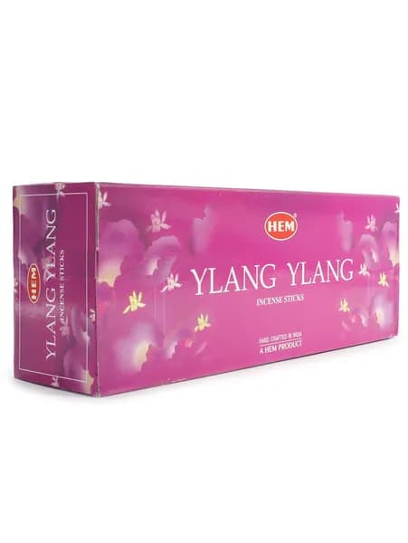 Благовония "Ylang-Ylang" 1_упаковка_20гр (ароматические индийские палочки ХЕМ для дома / аромапалочки HEM "Иланг-Иланг", 20_шт)